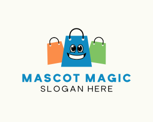 Smiling Shopping Bag logo design