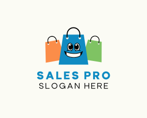 Smiling Shopping Bag logo design