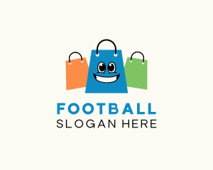 Online - Smiling Shopping Bag logo design