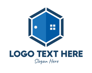 Glass Window - Hexagon Door & Window logo design