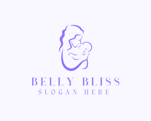 Pregnant - Mother Baby Parenting logo design