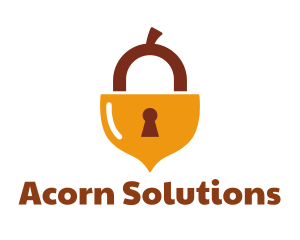 Acorn Nut Padlock logo design