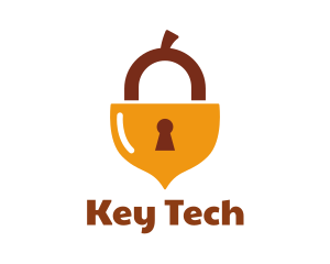 Acorn Nut Padlock logo design