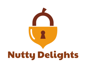 Peanut - Acorn Nut Padlock logo design