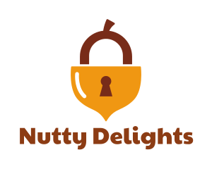 Acorn Nut Padlock logo design