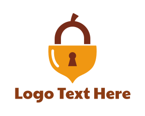 Lock - Acorn Nut Padlock logo design