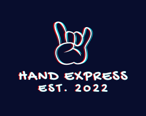 Sign Language - Shaka Hand Street Art logo design
