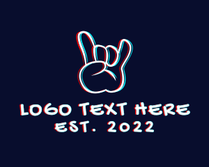 Sign Language - Shaka Hand Street Art logo design