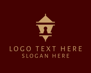 Keyhole - Security Lock Pagoda logo design