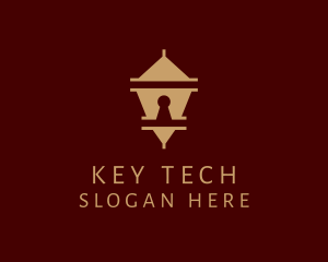 Security Lock Pagoda logo design