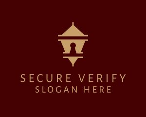 Security Lock Pagoda logo design