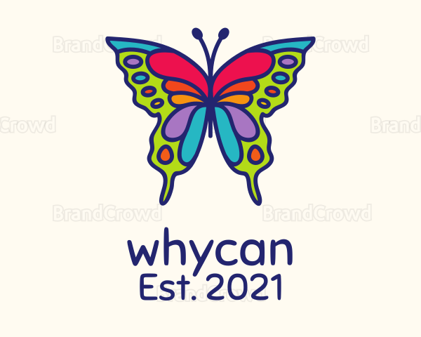 Artistic Butterfly Kite Logo