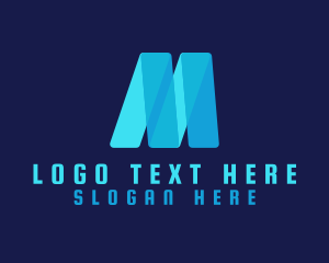 Tech - Digital Media Letter M logo design