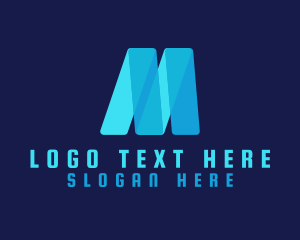 Technology - Digital Media Letter M logo design