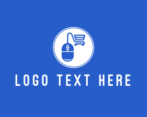 Buy And Sell - Computer Mouse Shopping Cart logo design