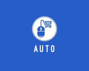 Computer Mouse Shopping Cart Logo