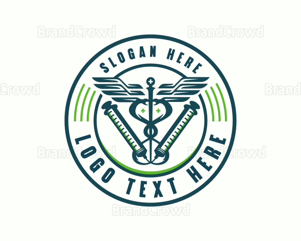 Medical Healthcare Syringe Logo