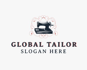 Sewing Machine Tailoring logo design