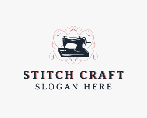 Cross Stitch - Sewing Machine Tailoring logo design