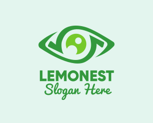 Green Natural Eye  Logo