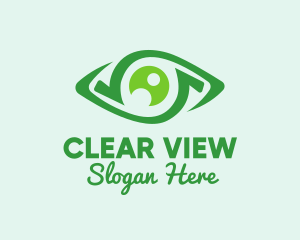 Visualization - Green Natural Eye logo design