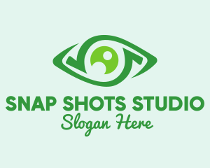 Vision - Green Natural Eye logo design