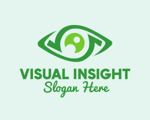 Visualization - Green Natural Eye logo design