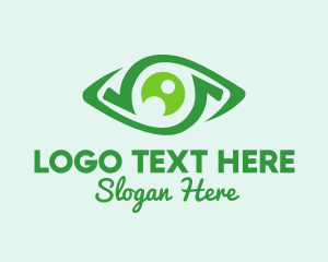 Green Natural Eye  Logo