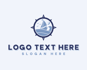 Travel Agency - Naval Sailboat Compass logo design