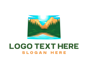 Glacier National Park - Mountain Nature Colorado logo design