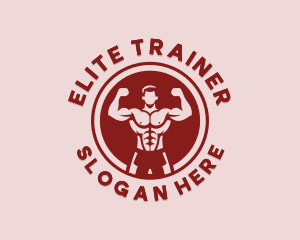 Strong Fitness Man logo design