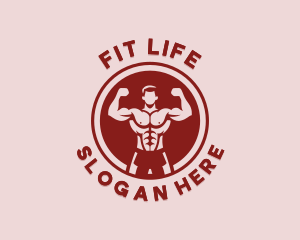 Strong Fitness Man logo design