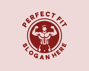 Strong Fitness Man logo design