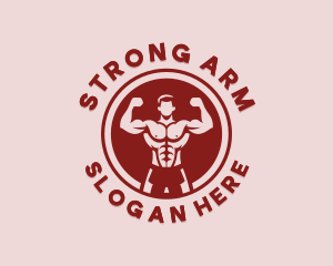 Strong Fitness Man logo design