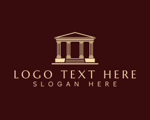 Landmark - Greek Architecture Column logo design