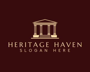 Historical - Greek Architecture Column logo design