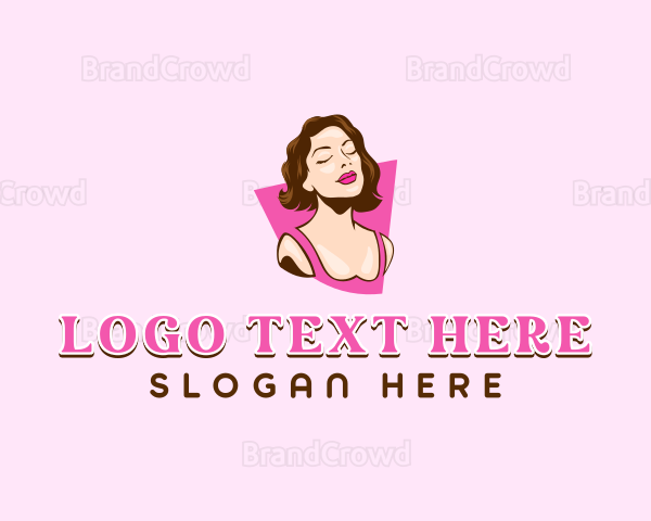 Retro Woman Pinup Logo