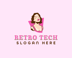 Retro Woman Pinup logo design