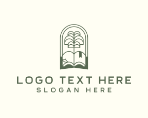 Page - Tree Book Library logo design
