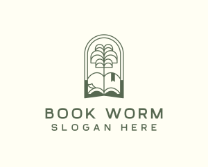 Book - Tree Book Library logo design