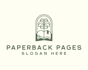 Book - Tree Book Library logo design
