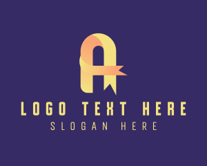 Professional - Gradient Ribbon Letter A Company logo design