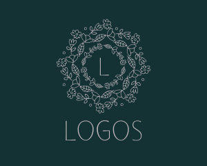 Letter - Floral Garden Wreath logo design