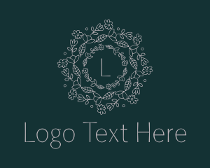 Letter - Floral Garden Wreath logo design