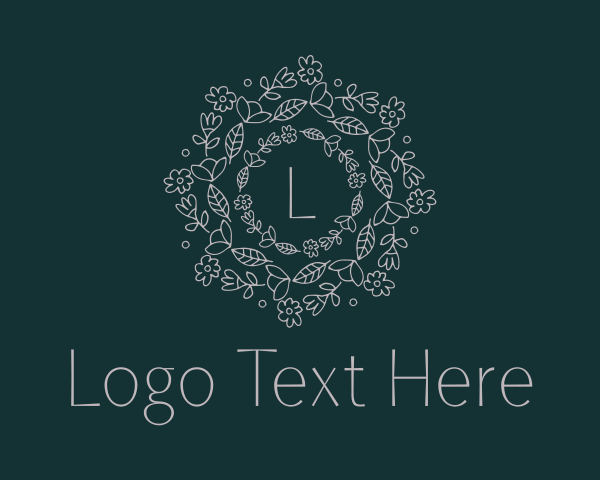 Florist - Floral Garden Wreath logo design