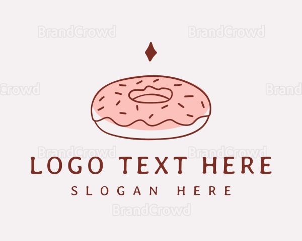 Sweet Donut Snack Logo