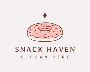 Sweet Donut Snack logo design