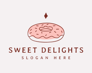 Sugary - Sweet Donut Snack logo design