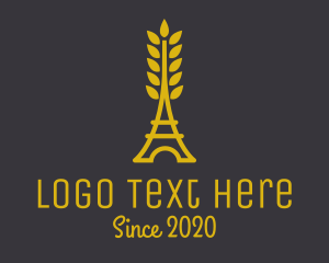 French Bakery - Gold Wheat French Bakery logo design