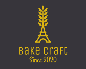 Gold Wheat French Bakery logo design